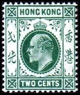 1903. HONG KONG. Edward VII TWO CENTS. Hinged. (Michel 62) - JF364473 - Ongebruikt