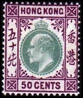 1903. HONG KONG. Edward VII 50 CENTS. Hinged. (Michel 70) - JF364481 - Unused Stamps