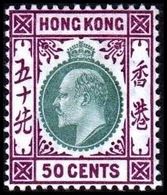 1904-1907. HONG KONG. Edward VII 50 CENTS. Hinged. (Michel 85) - JF364492 - Neufs