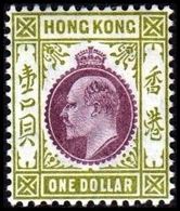 1904-1907. HONG KONG. Edward VII ONE DOLLAR. Hinged. (Michel 85) - JF364493 - Unused Stamps