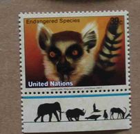 NY07-01 : Nations-Unies (New-York) / Protection De La Nature - Lemur Catta (lémur à Queue Annelée) - Unused Stamps
