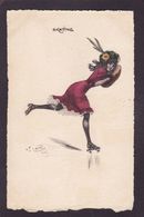 CPA Naillod Charles Art Nouveau Femme Girl Woman érotisme éros Circulé Mode Chapeau Skating Patins à Roulettes - Naillod