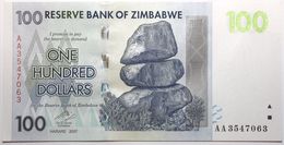 Zimbabwe - 100 Dollars - 2007 - PICK 69a - NEUF - Simbabwe