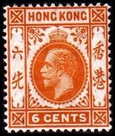1912. HONG KONG. Georg V 6 CENTS. Hinged. (Michel 101) - JF364502 - Ongebruikt