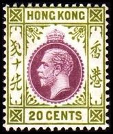 1912. HONG KONG. Georg V 20 CENTS. Hinged. (Michel 105) - JF364506 - Unused Stamps