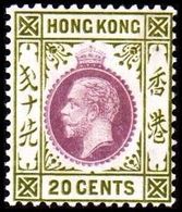 1921-1926. HONG KONG. Georg V 20 CENT. Hinged. (Michel 119) - JF364517 - Ongebruikt