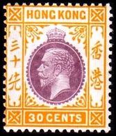 1921-1926. HONG KONG. Georg V 30 CENT. Hinged. (Michel 121) - JF364519 - Nuevos