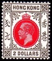 1921-1926. HONG KONG. Georg V TWO DOLLARS. Hinged. (Michel 124) - JF364521 - Ongebruikt