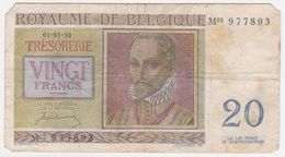 Belgium P 132 A - 20 Francs 1.7.1950 - Fine - 20 Francos