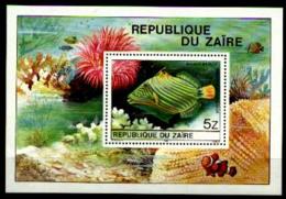 Zaire, 1980, Tropical Fish, Animals, Wildlife, MNH, Michel Block 38 - Autres & Non Classés