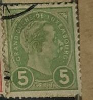 LUXEMBOURG-GRAND DUKE ADOLPHE-USED STAMP - 1895 Adolphe Right-hand Side