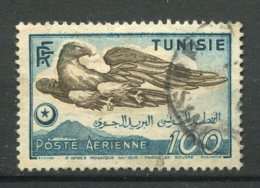 18729 TUNISIE  PA14 ° 100F Bleu-vert Et Brun : Aigle  1949   B/TB - Airmail