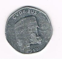 //  20 PENCE NATIONAL TRANSPORT TOKEN - CVD BUS 1949 - Monétaires/De Nécessité