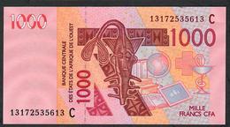 W.A.S. BURKINA FASO P315Cm 1000 FRANCS (20)13 Signature 40  UNC. - Burkina Faso