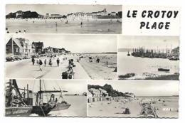 CPSM MULTIVUES LE CROTOY PLAGE, Format 9 Cm Sur 14 Cm Environ, SOMME 80 - Le Crotoy