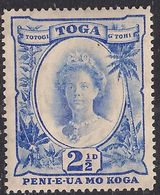 Toga Tonga 1920 KGV 2 1/2d Bright Ultramarine MM SG 59 ( A1150 ) - Tonga (...-1970)