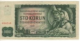 CZECHOSLOVAKIA   100 Korun   P91k    Prefix G     1961 - Tschechoslowakei