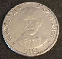 REPUBLIQUE DOMINICAINE - 25 CENTAVOS 1981 - KM 51 - Dominican Republic - Dominikanische Rep.