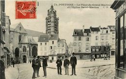 Pontoise * La Place Du Grand Martroy Et église St Maclou * Commerces Magasins - Pontoise