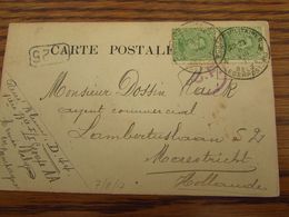 N° 137 En Paire Sur Une Carte Postale Oblitérée P.M.B. N° 4 Pour La Hollande En 1917 + Censure - Belgische Armee