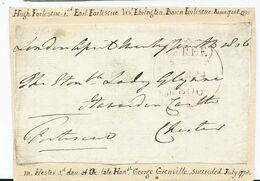 Free Front With Reseach Around March 1806 Earl Fortesque - ...-1840 Prephilately