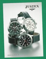 SWISS WATCHES JUSTEX CARTE RESTO VERSO MONTRES PUBLICITAIRES MARQUE  SINCE 1969  NEUF - Watches: Top-of-the-Line