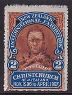 New Zealand 1906-07 Christchurch Exhibition #2 Mint Hinged - Postal Fiscal Stamps