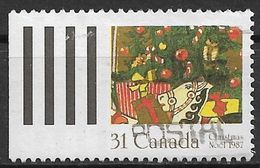 Canada 1987. Scott #1151 (U) Christmas, Gifts And Tree - Single Stamps