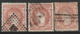 Spain Sc 167,167a,167b Shades Used - Usati