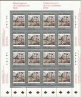 1990- Masterpieces Of Canadian Art  Tom Thompson «The West Wind» Sc 1271  MNH - Hojas Completas