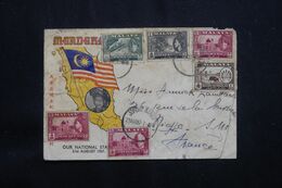 MALAISIE - Enveloppe De Johore Pour La France En 1957, Affranchissement Varié - L 64799 - Fédération De Malaya