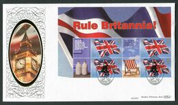 2004 GB Rule Britannia Smilers Benham Cover. "Big Ben" London, Bulldog. - Persoonlijke Postzegels