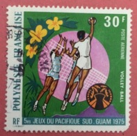 POLYNESIE FRANCAISE - 1975 AIRMAIL - THE 5TH ANNIVERSARY OF THE SOUTH PACIFIC GAMES 30F USED - Gebruikt