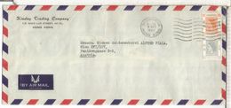 HONG KONG SHEUNGWHAN CC A AUSTRIA 1957 REINA ISABEL II - Lettres & Documents