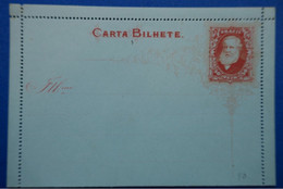 56 BRESIL 1890 Brazil Belle Carte  DOUBLE Lettre Illustrée CARTA BILHETE . NON VOYAGEE - Storia Postale