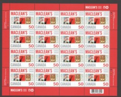 2005  Maclean's Magazine- Complete MNH Sheet Of 16  Sc 2104** - Feuilles Complètes Et Multiples