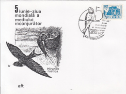 89005- BARN SWALLOW, BIRDS, ANIMALS, SPECIAL COVER, 1994, ROMANIA - Schwalben