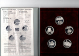 NEDERLAND ECU SET 1995 SAIL AMSTERDAM MET 5 ZILVEREN 2 ECU STUKKEN - Commerciële Munten