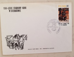 POLOGNE Chevaux, Cheval, Hippisme, Horse, Caballo, Hippisme, ATTELAGES, FDC  Enveloppe 1er Jour  1979 - Caballos
