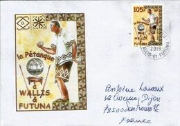 La Pétanque Aux îles Wallis & Futuna (Océanie) ,  Lettre Postée 2019 De MataUtu, Adressée En France - Lettres & Documents