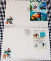 Salomon 2013, Fisher, Fish, Diving, 4val In BF +BF IMPERFORATED In 2FDC - Immersione