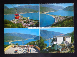 Switzerland, Circulated Postcard, « Lago Di Lugano », « FUNIVIA MELIDE - CARONA », 1972 - Tinizong-Rona