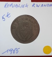 10 Francs 1985 Republiek Rwanda - Rwanda