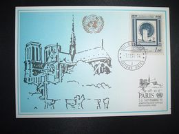 CP PARIS NOTRE DAME TP 40e ANNIVERSAIRE DE L'ADMINISTRATION POSTALE DES NATIONS UNIES FS 1,60 OBL.7.1191 GENEVE NATIONS - Briefe U. Dokumente