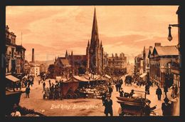 Birminghambull Ring Market Animated Street Postcard Unused  W6-239 - Birmingham