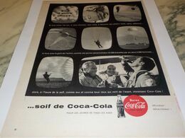 ANCIENNE PUBLICITE SOIF D AUTRE CHOSE SOIF DE COCA COLA PARACHUTE  1959 - Other & Unclassified