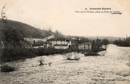 87. CPA. CONDAT - Vue Sur La Vienne Prise Au Pont De Condat. - Série Limousin Illustré - 1914.. Scan Du Verso - - Condat Sur Vienne