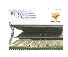 TIMBRES - STAMPS - PORTUGAL - 2004 - UEFA EURO 2004 - STADE MUNICIPAL DE BRAGA - TIMBRE OBLITÉRÉ - Usati