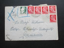 Italien 1939 Bondeno - Putliz Brief Mit 6 Marken, Davon Eine Mit Blaustift / Ungültig!! - Insured