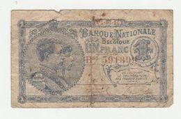 Used Banknote Belgie-belgique 1 Frank 1919 - Andere & Zonder Classificatie